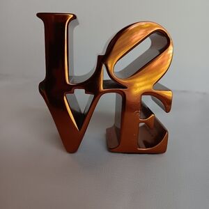 Robert Indiana "Love" Art Metal MCM Sculpture  3"